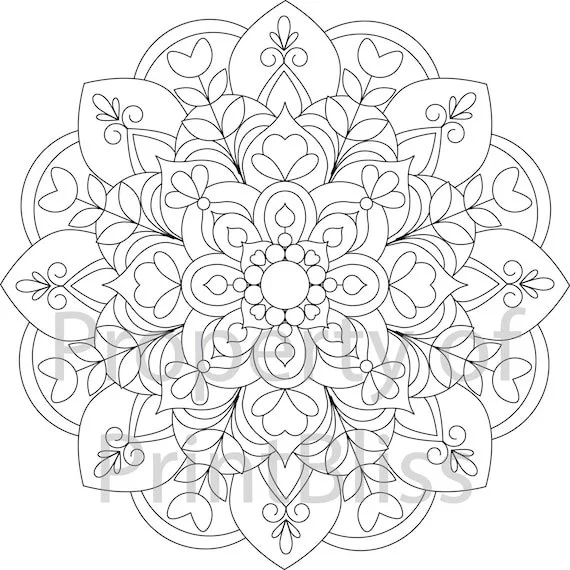 Flower Mandala Coloring Pages 9