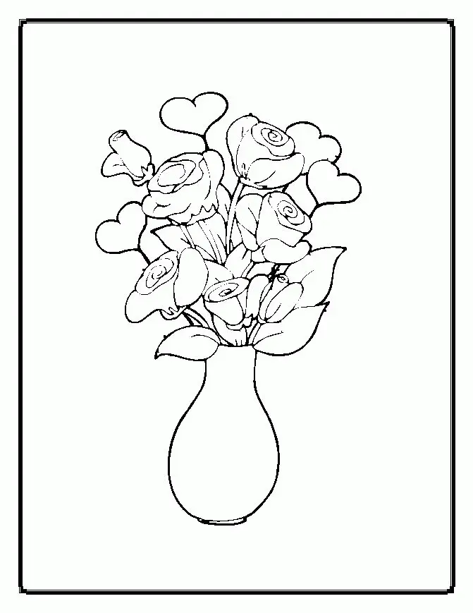 Flower Pot Coloring Pages 13