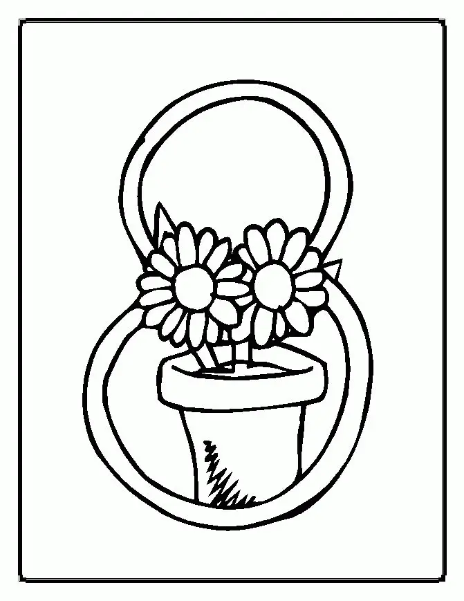 Flower Pot Coloring Pages 31