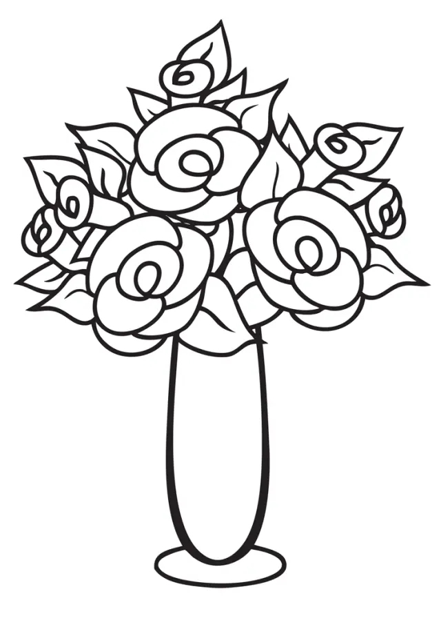 Flower Pot Coloring Pages 43