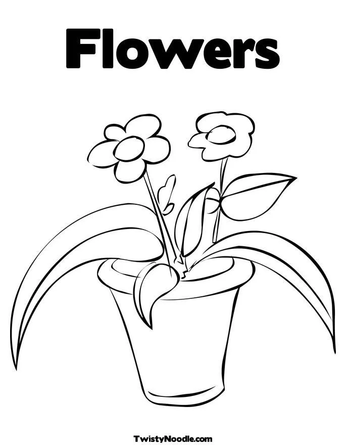 Flower Pot Coloring Pages 44