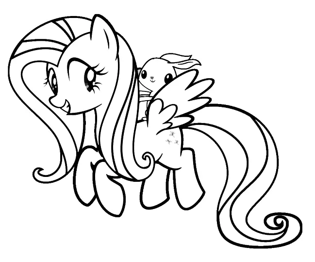 Fluttershy Coloring Pages 21