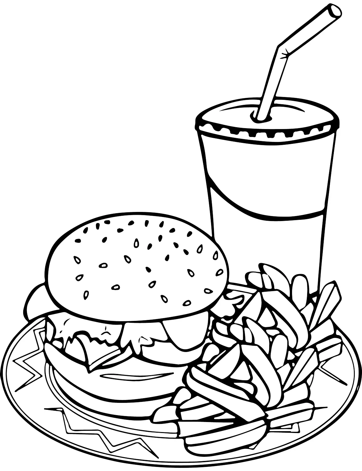 Batatas fritas para colorir 24