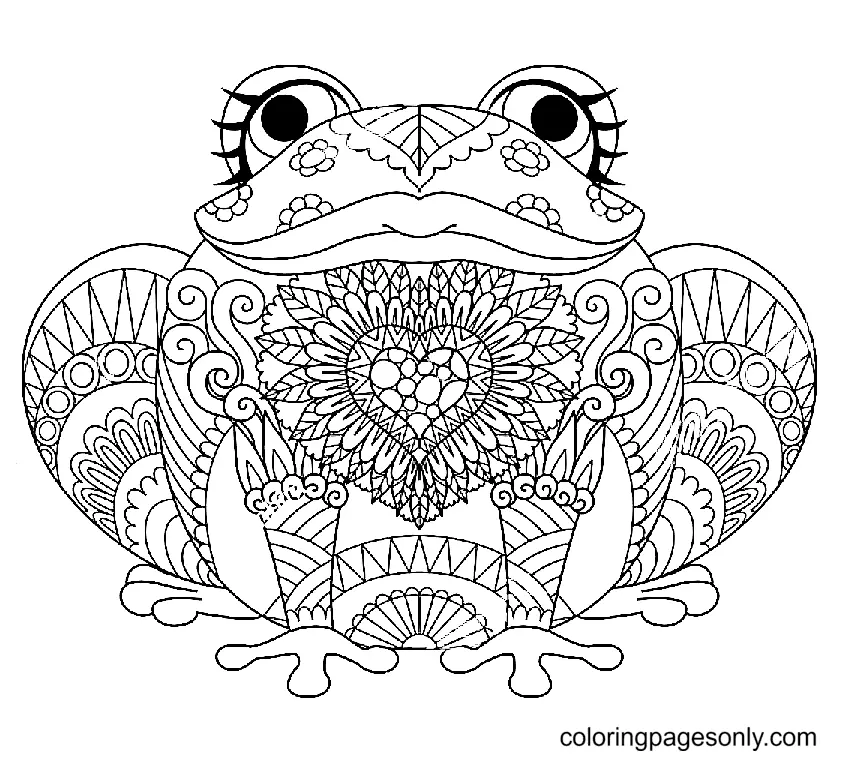Frosch Ausmalbilder 7