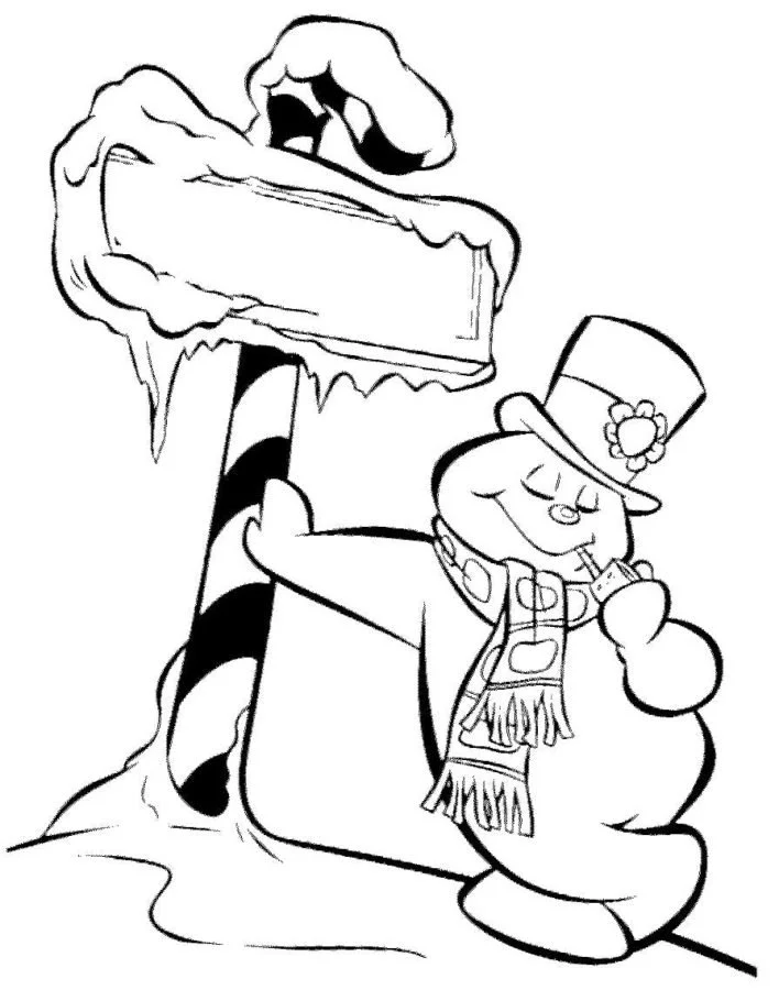 Desenhos de Frosty O Boneco de Neve Para Colorir 7