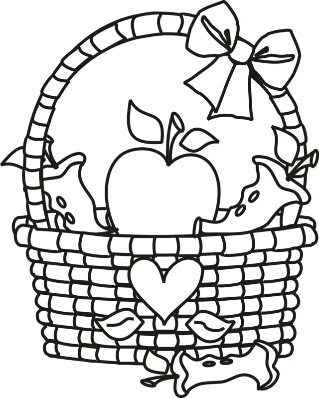 Desenhos de Cesta de Frutas Para Colorir 21