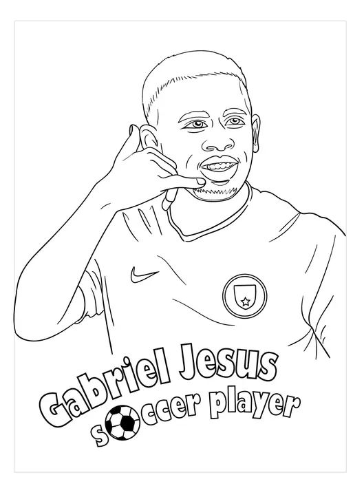 Gabriel Jesus Ausmalbilder