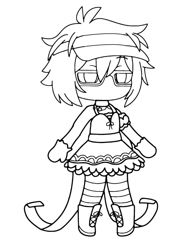 Gacha Nox Para Colorir 6