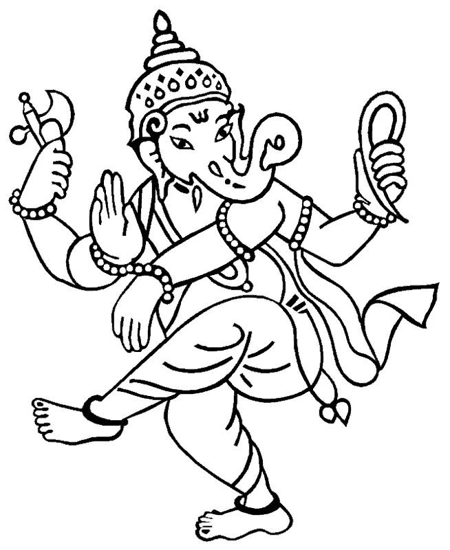 Ganesha Coloring Pages 1