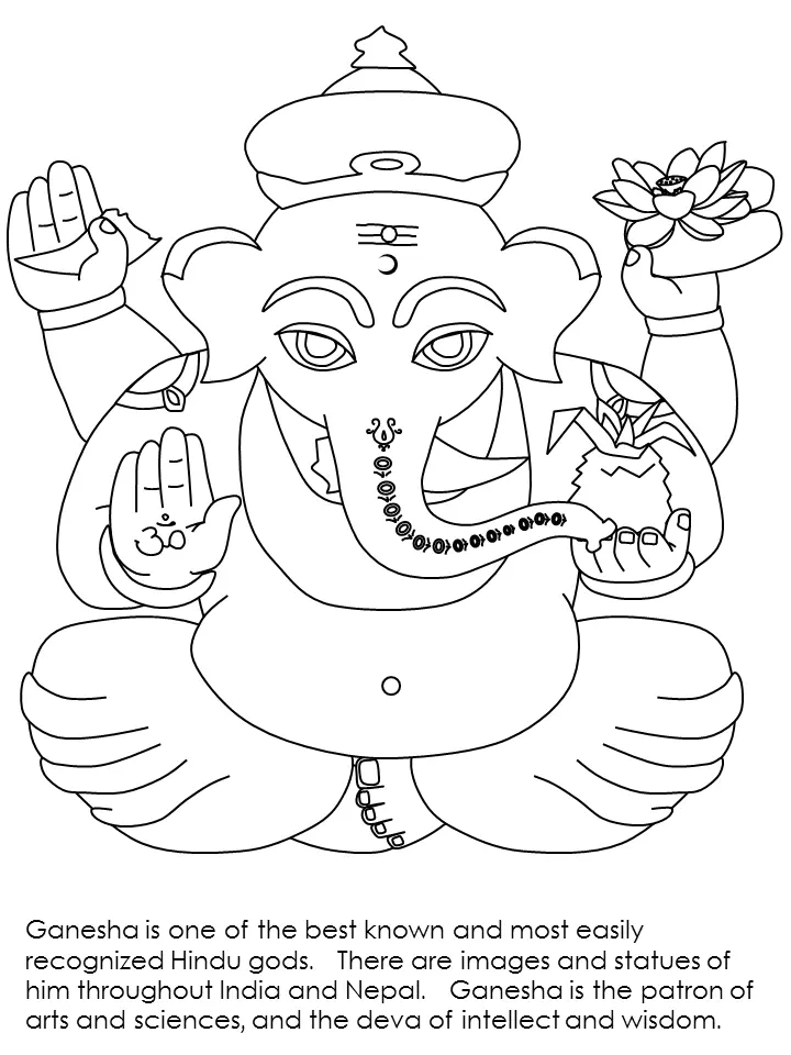 Ganesha Coloring Pages 4
