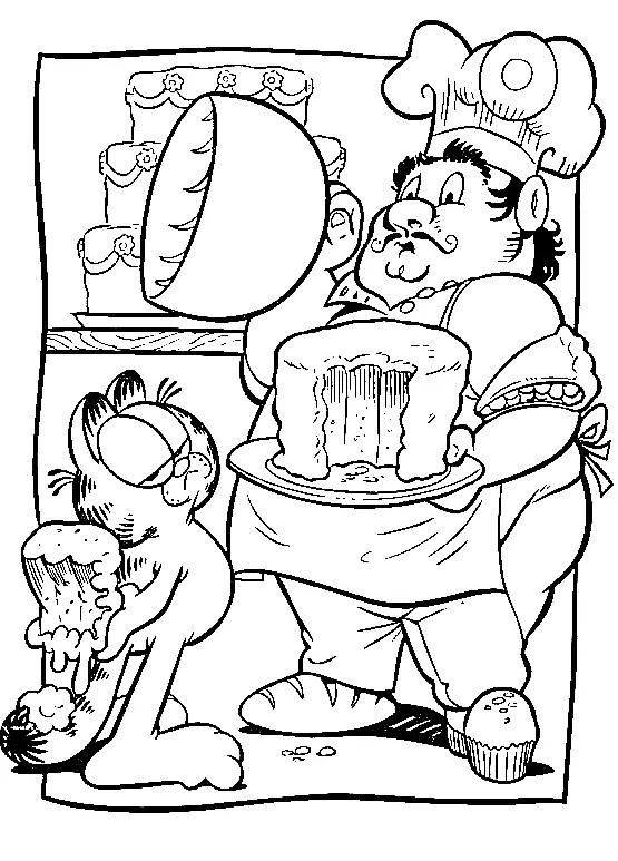 Desenhos de Garfield Para Colorir 78
