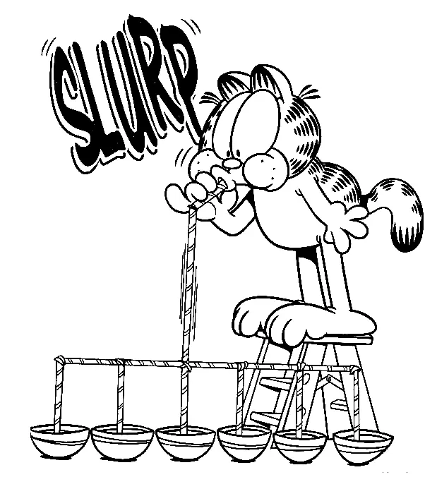 Desenhos de Garfield Para Colorir 82