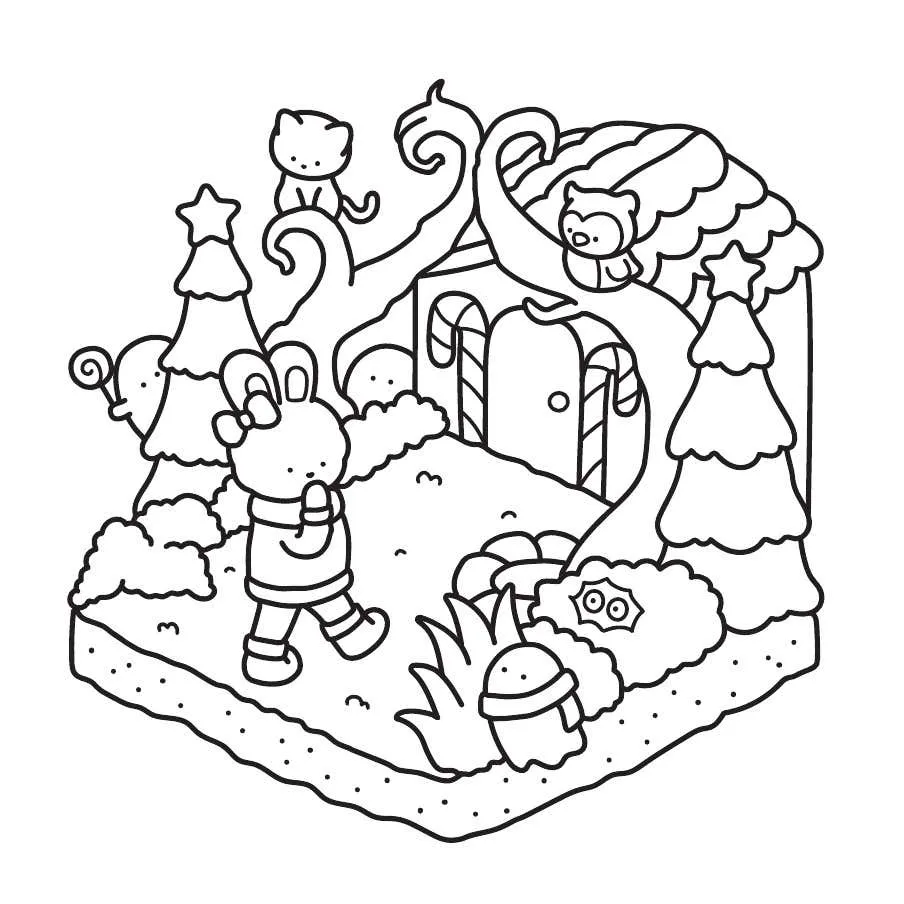 Ghostly Cute Christmas Coloring Pages 24