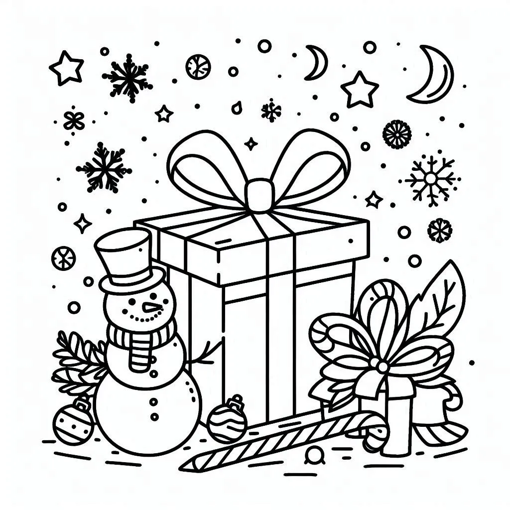 Gift coloring pages 35