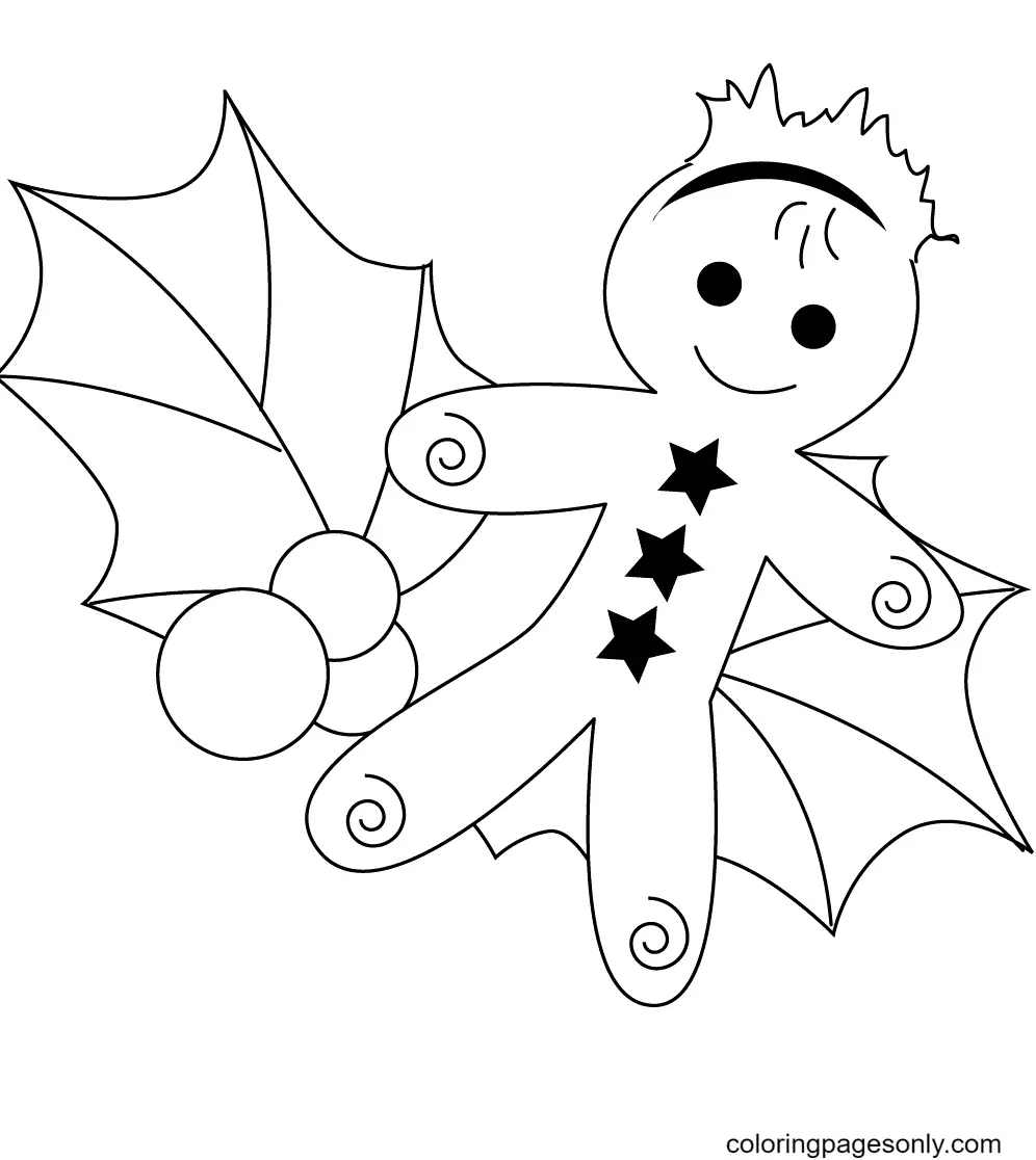Gingerbread Man Coloring Pages 39
