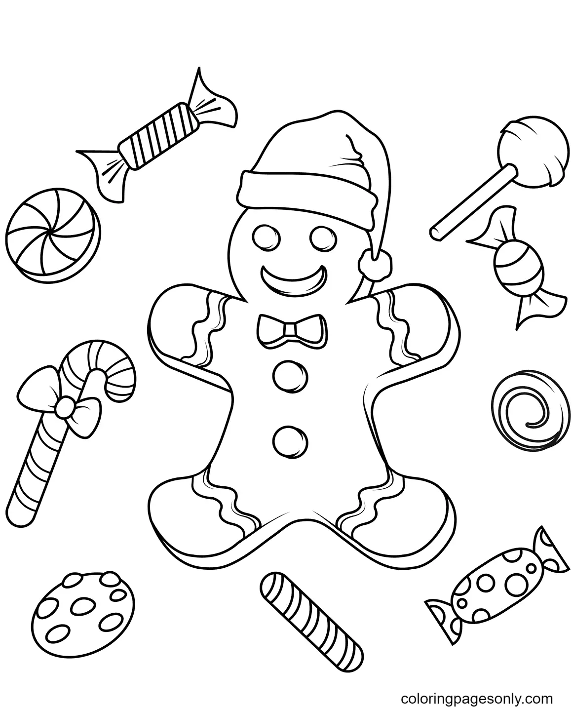 Gingerbread Man Coloring Pages 43