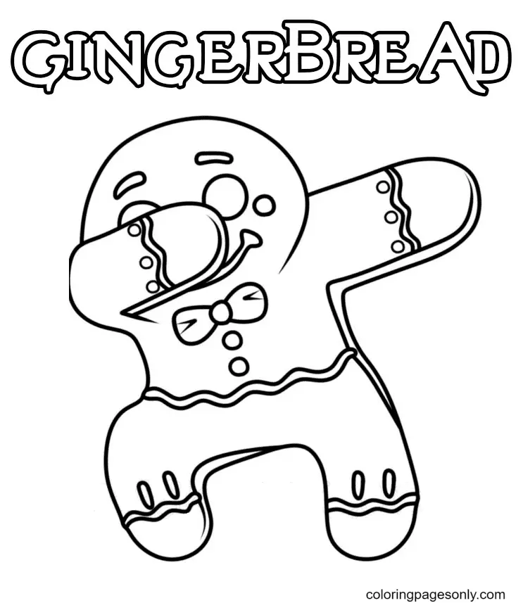 Gingerbread Man Coloring Pages 8