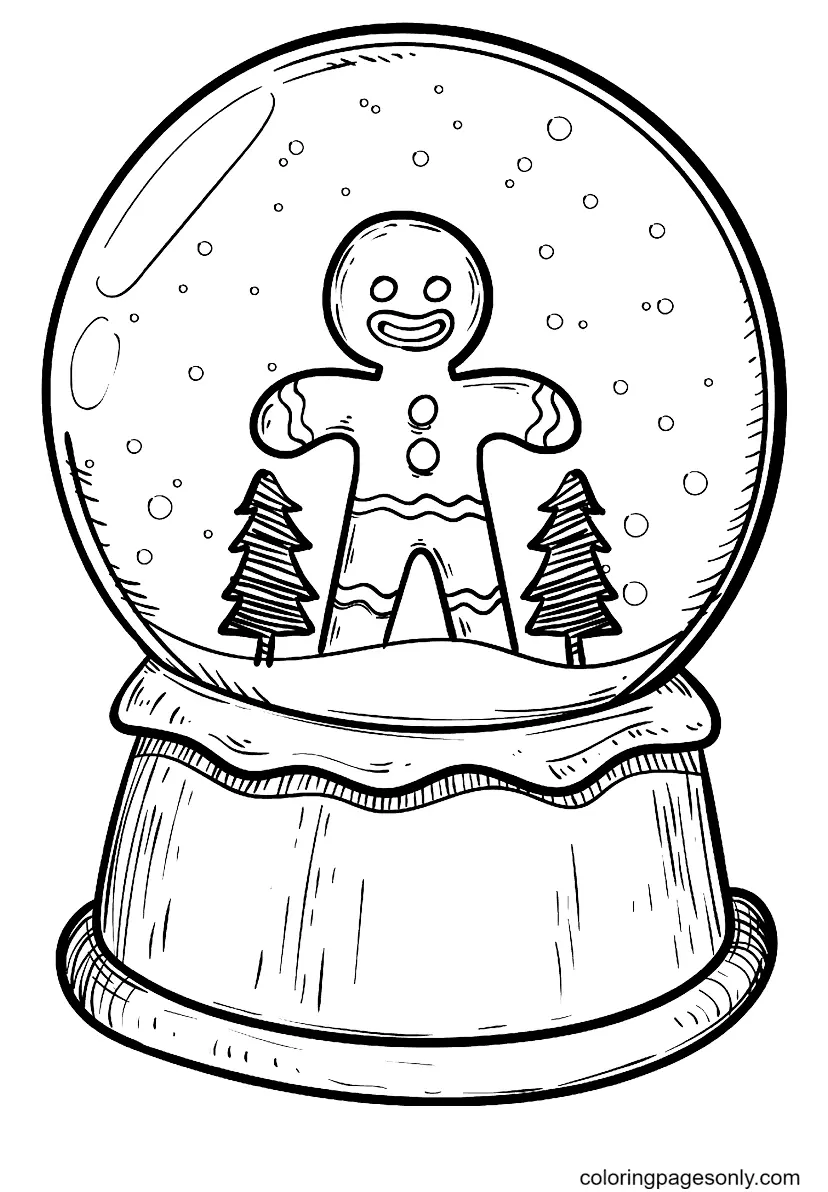 Gingerbread Man Coloring Pages 9