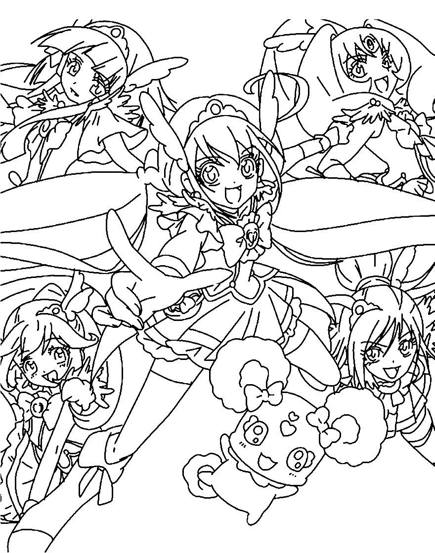 Glitter Force Coloring Pages 18