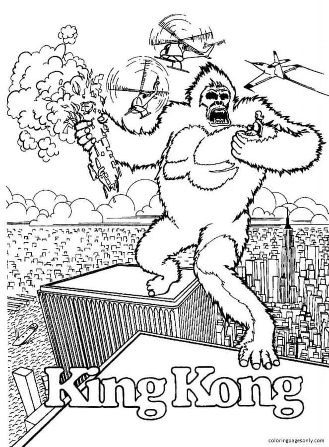 Desenhos de Godzilla E King Kong Para Colorir 20