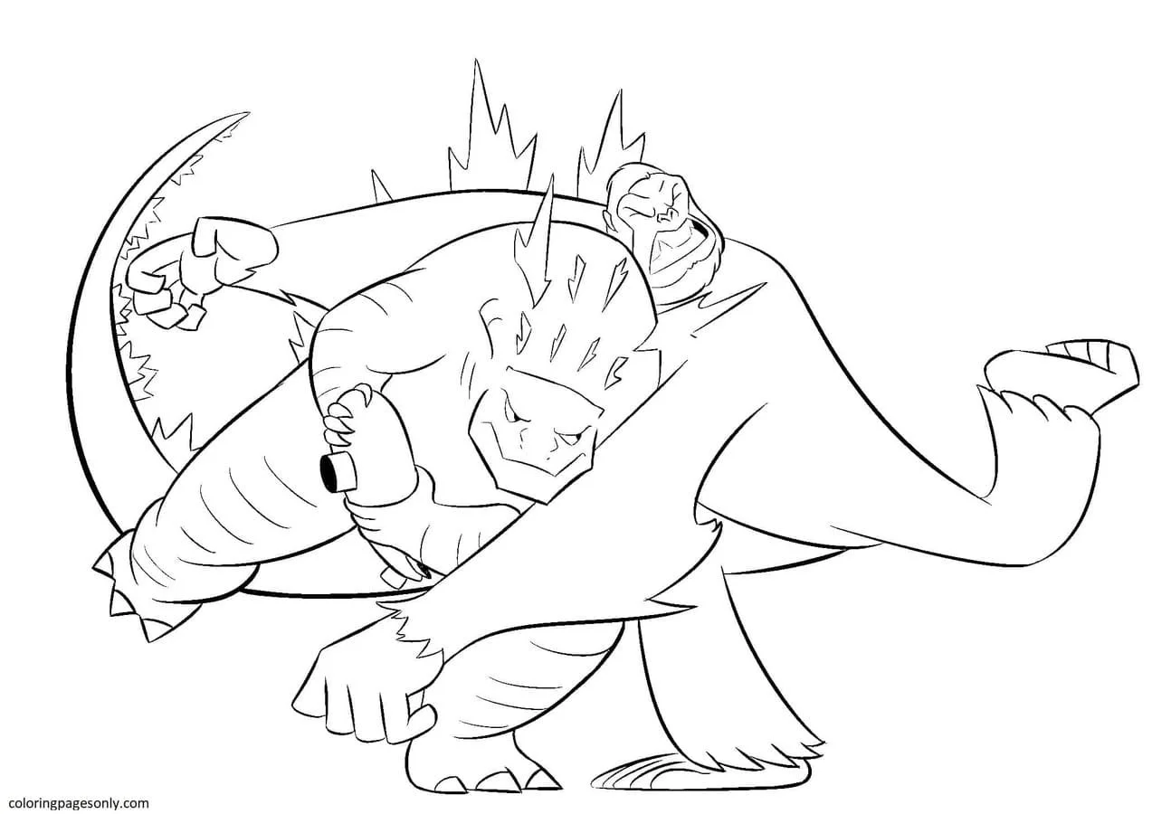 Godzilla and Kong Coloring Pages 21