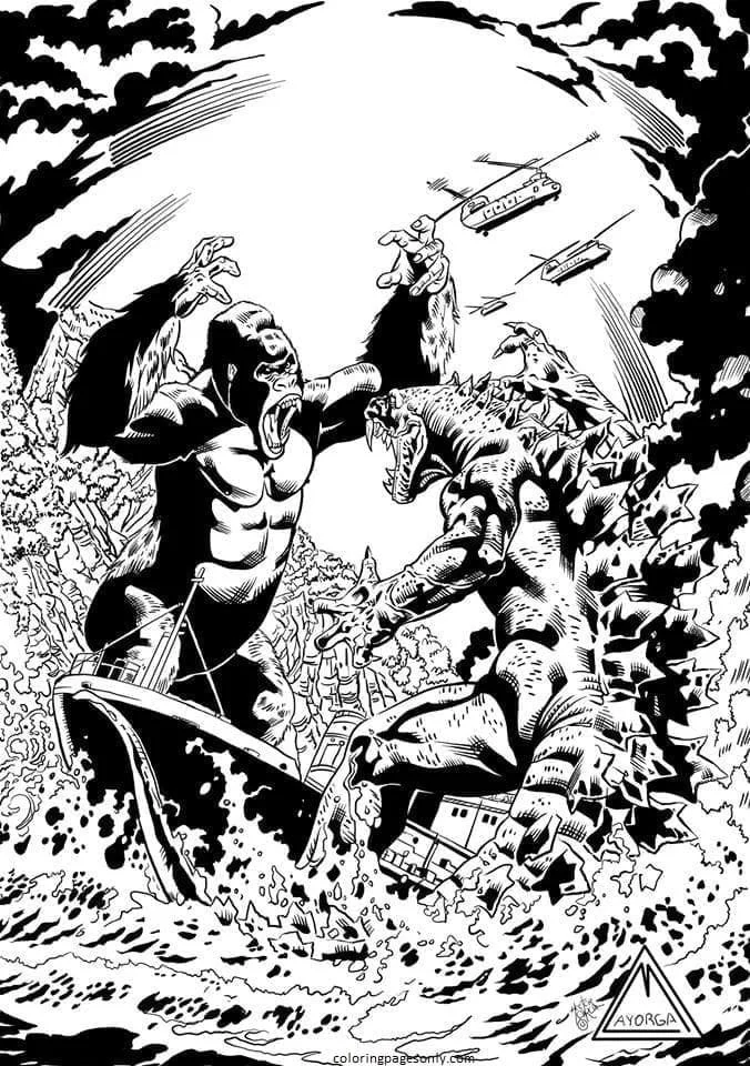 Godzilla and Kong Coloring Pages 25