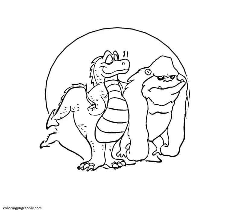 Desenhos de Godzilla E King Kong Para Colorir 27
