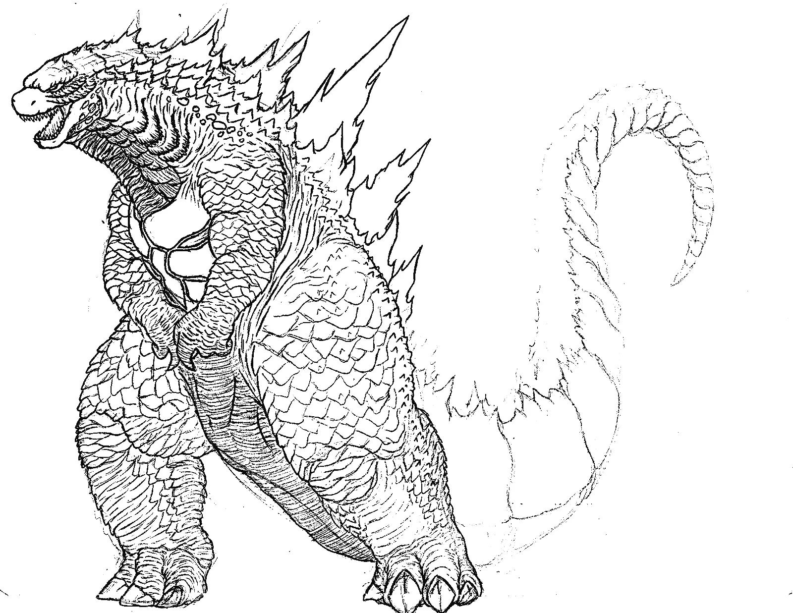 Desenhos de Godzilla Para Colorir 13