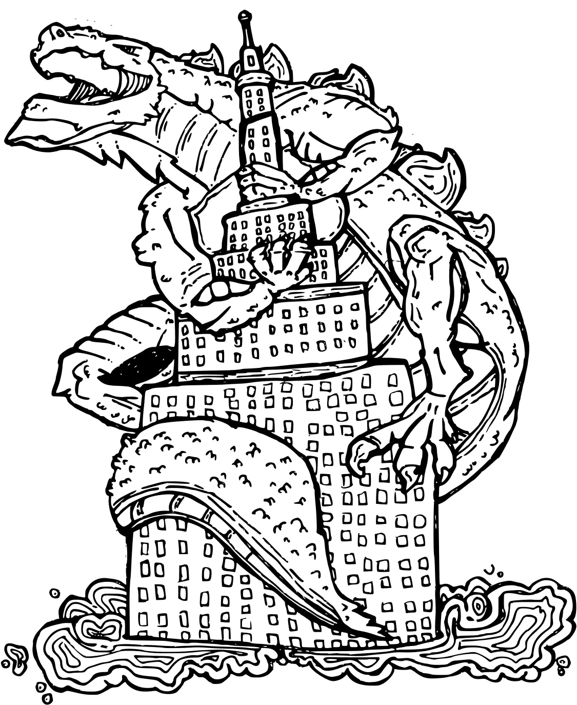 Desenhos de Godzilla Para Colorir 25