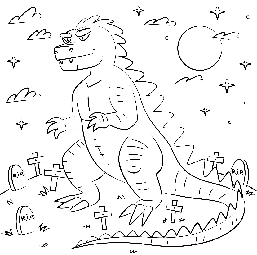 Desenhos de Godzilla Para Colorir 43