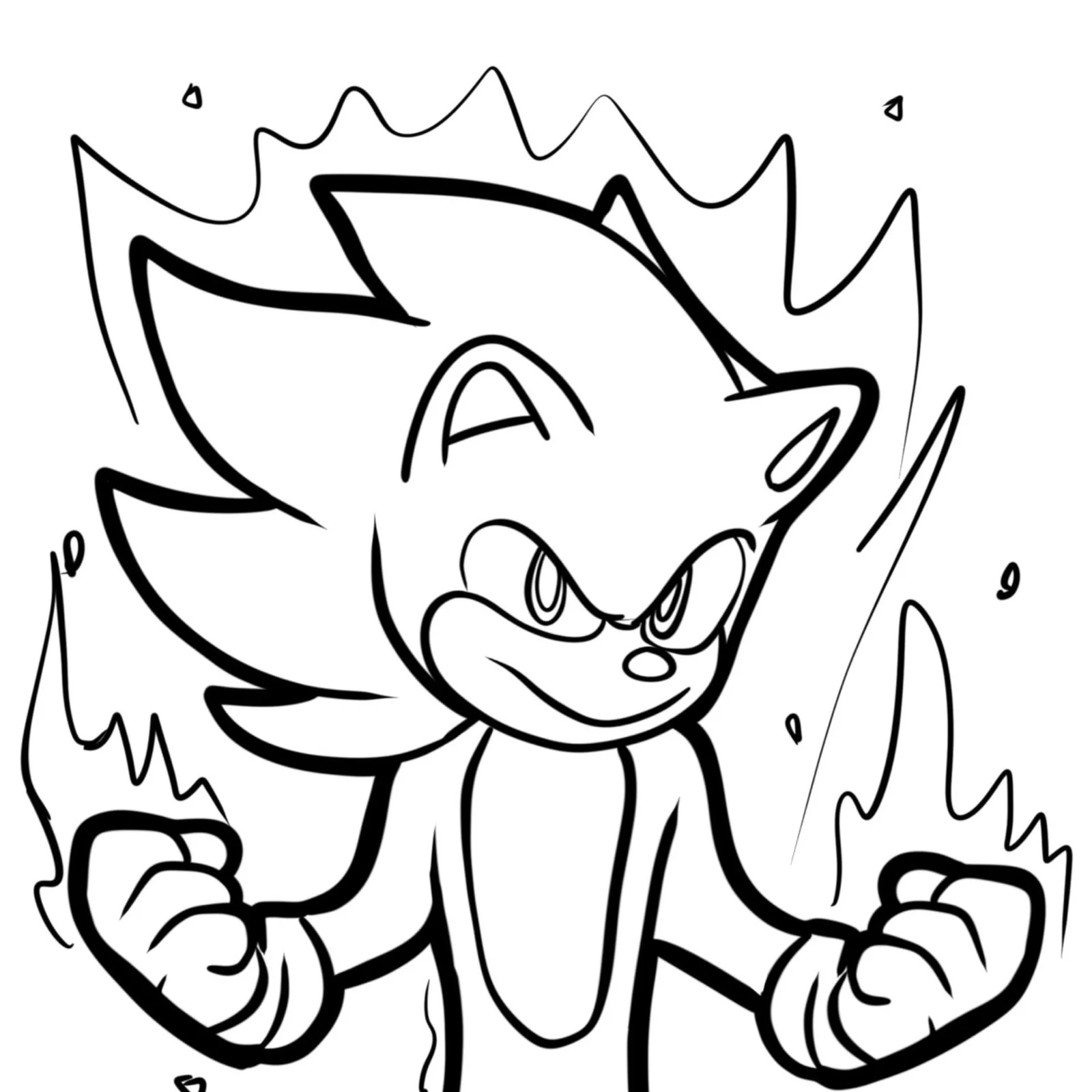 Golden Sonic Coloring Pages 5