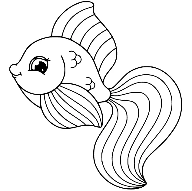 Goldfish Coloring Pages 6