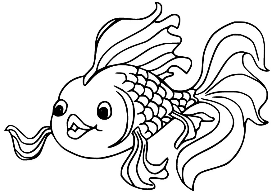 Goldfish Coloring Pages 7