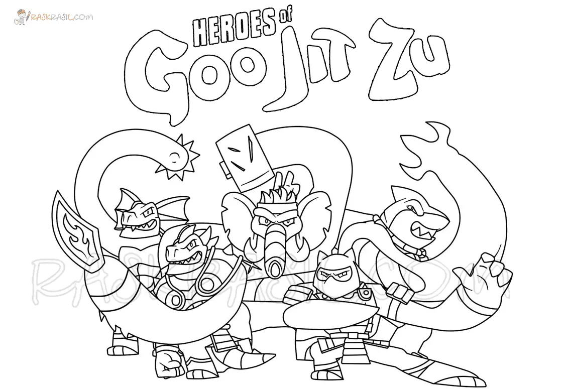 Goo Jit Zu Ausmalbilder 16