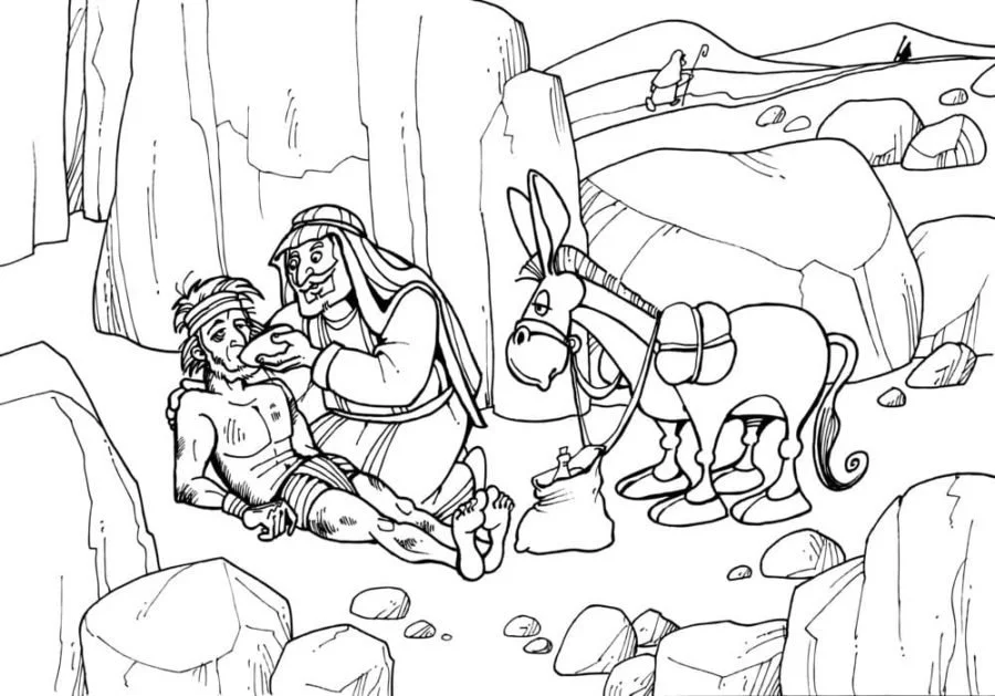 Desenhos de Bom Samaritano Para Colorir 20