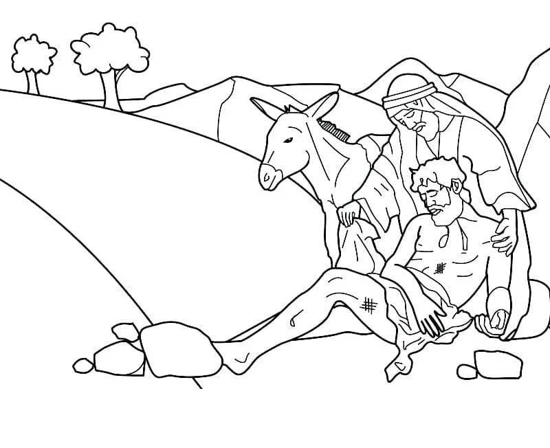 Desenhos de Bom Samaritano Para Colorir 23