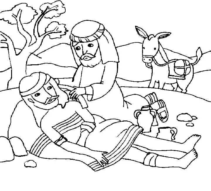 Desenhos de Bom Samaritano Para Colorir 43
