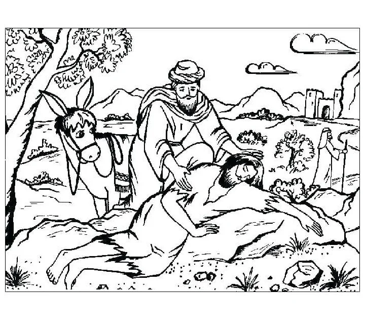 Desenhos de Bom Samaritano Para Colorir 56