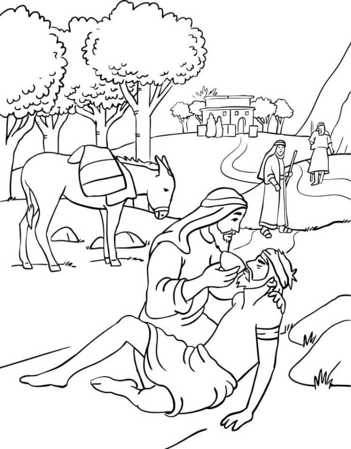 Desenhos de Bom Samaritano Para Colorir 8