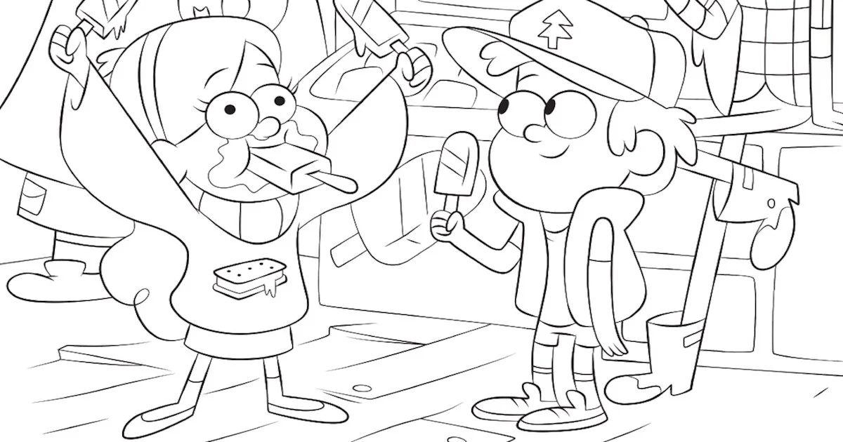Gravity Falls Coloring Pages 9