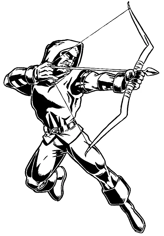 Green Arrow Coloring Pages 14
