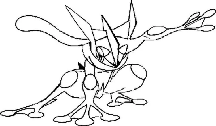 Greninja Ausmalbilder 2
