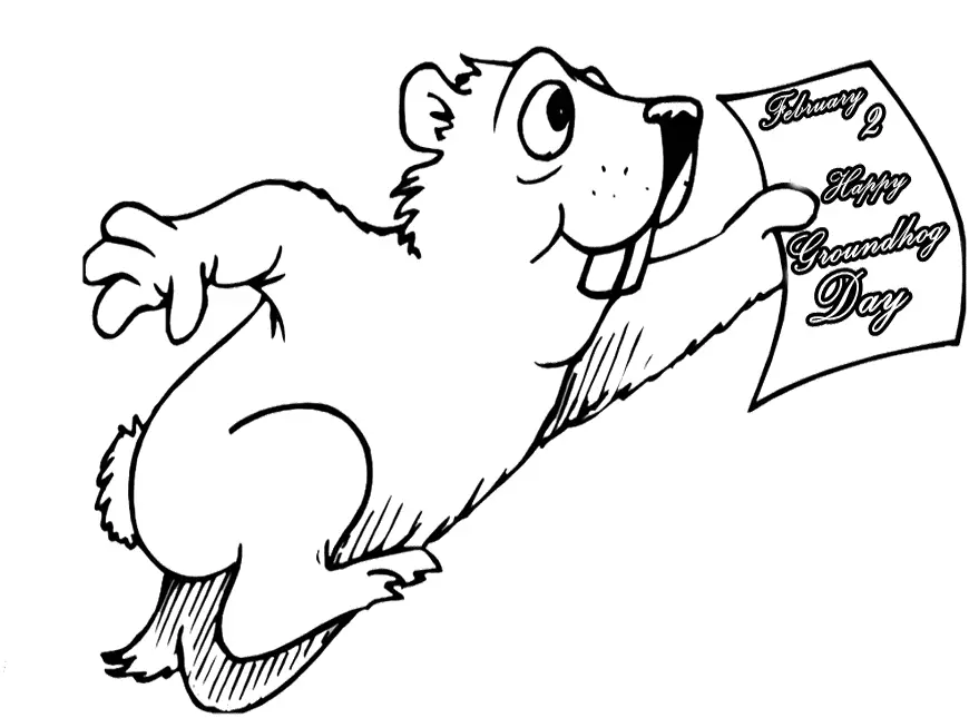 Desenhos de Dia Da Marmota Para Colorir 29