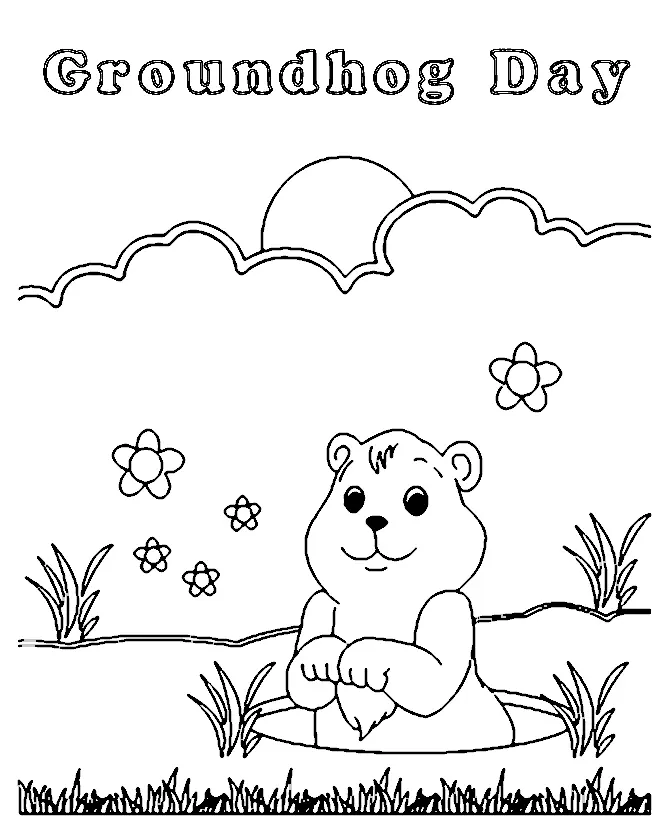 Desenhos de Dia Da Marmota Para Colorir 34