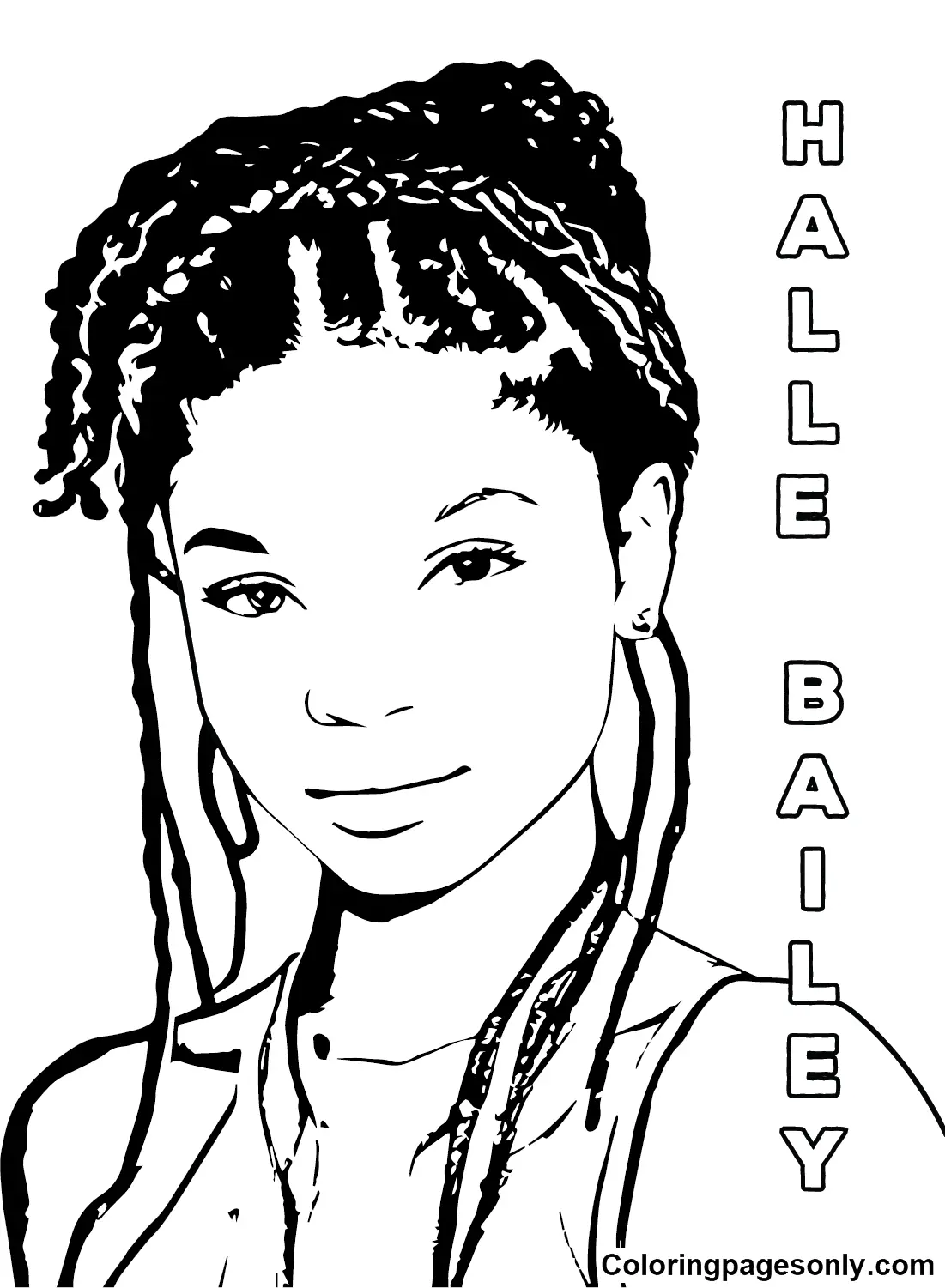Halle Bailey Ausmalbilder 6