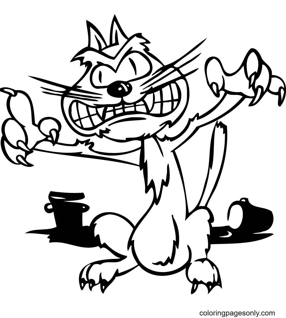 Halloween Cats Coloring Pages 8