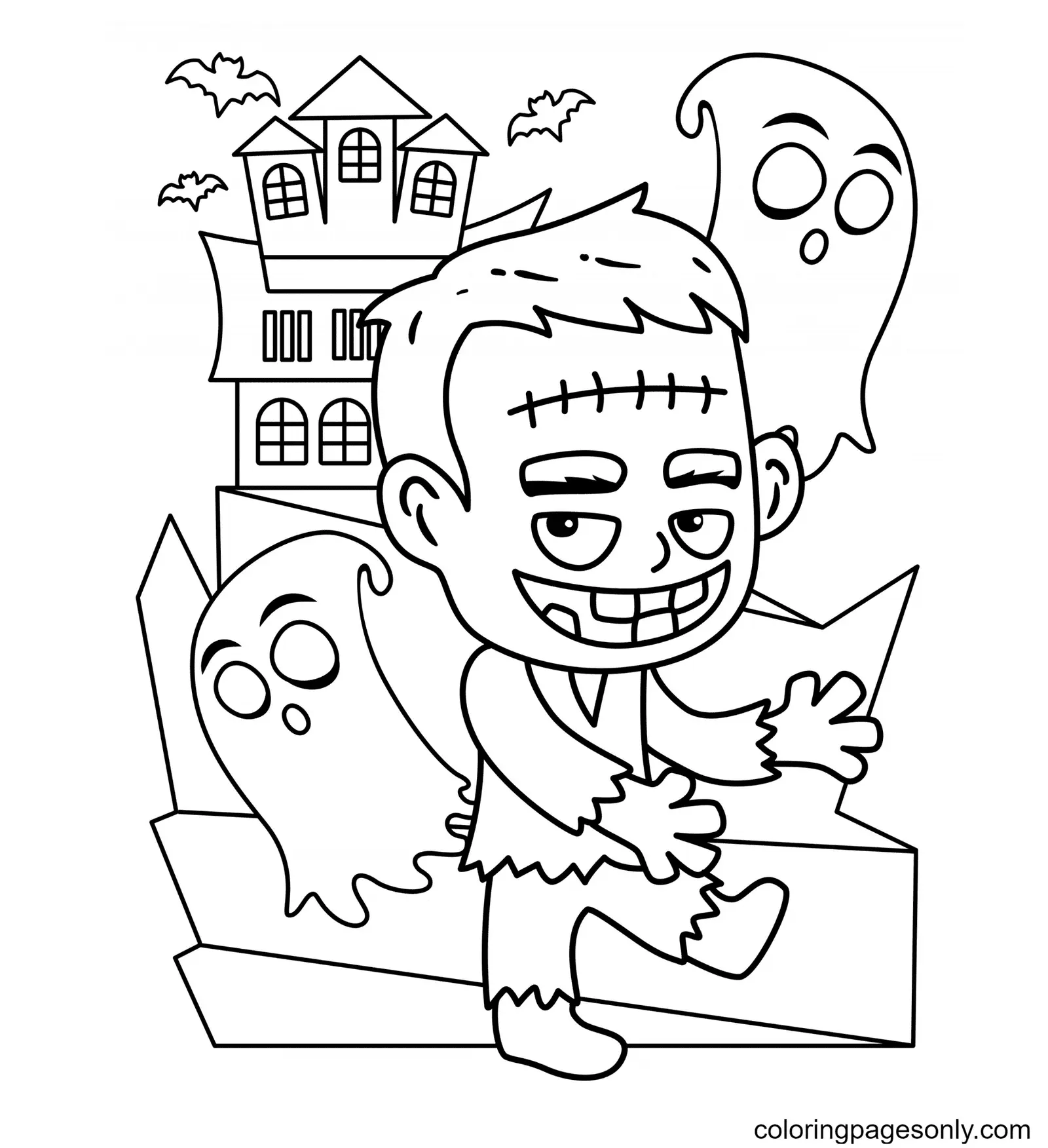 Monstruos Halloween Para Colorear 24