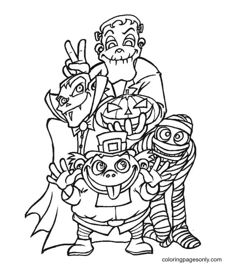 Halloween-Monster Ausmalbilder 84