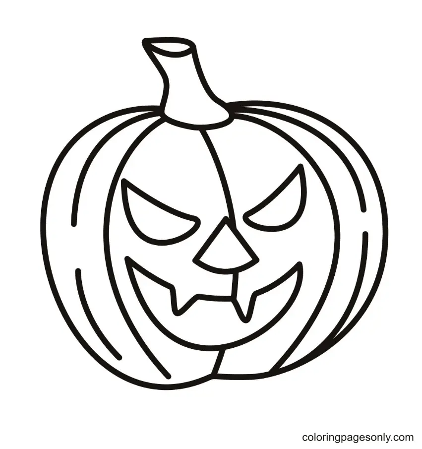 Ausmalbilder Halloween Kürbis 3