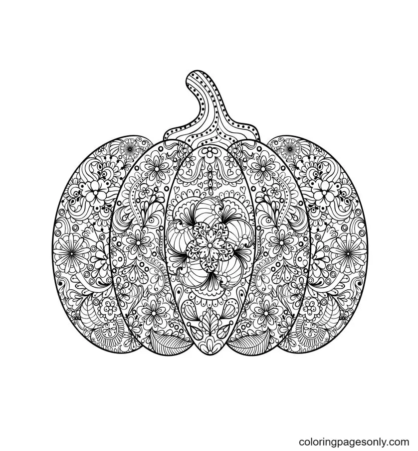 Ausmalbilder Halloween Kürbis 44